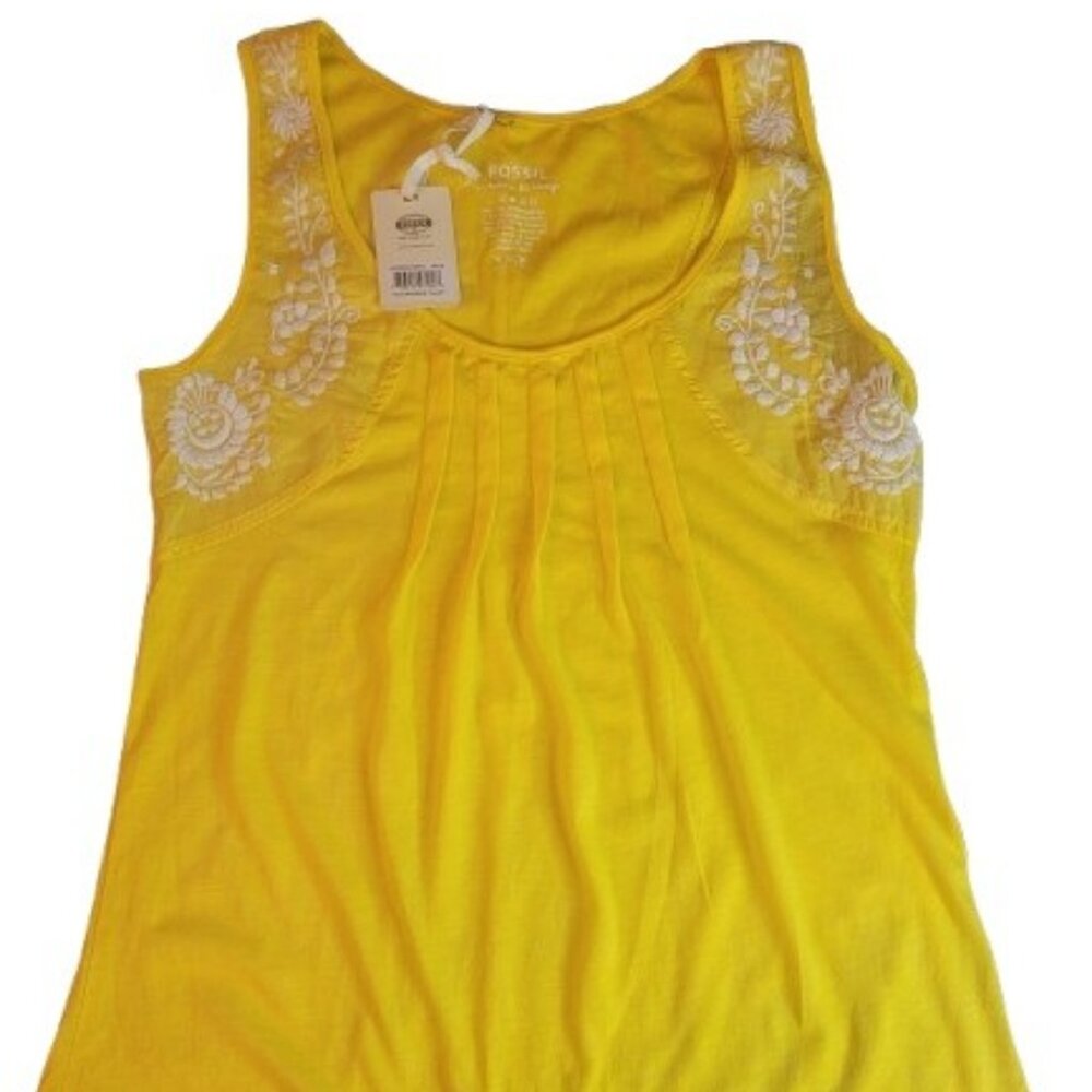Fossil Women's Tank Top Size XS Yellow